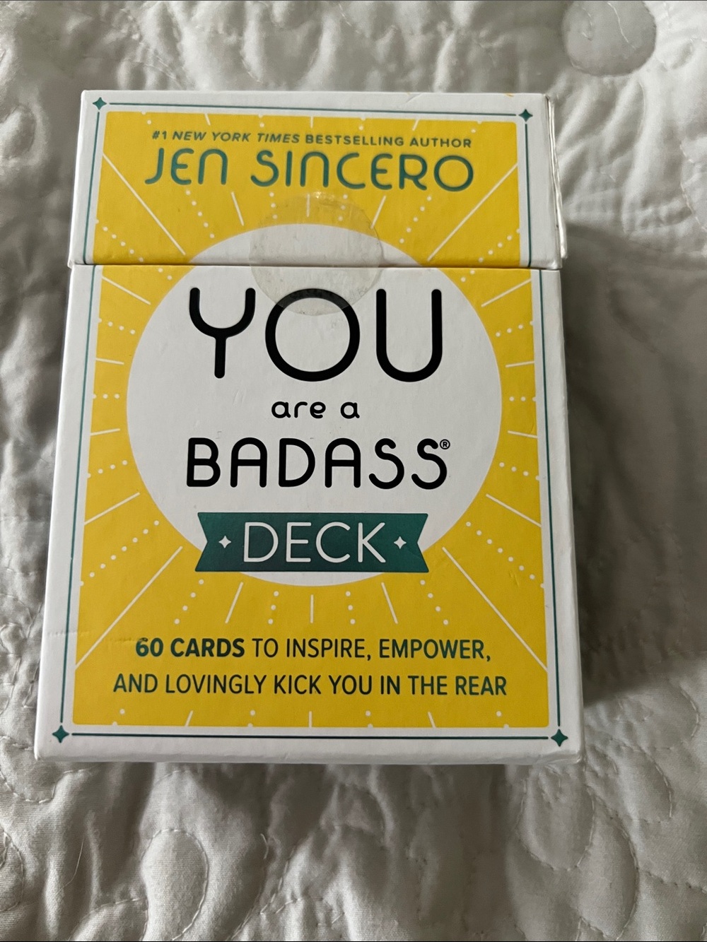 Jen Sincero You Are a Badass Deck - Yellow Motivation Card Set